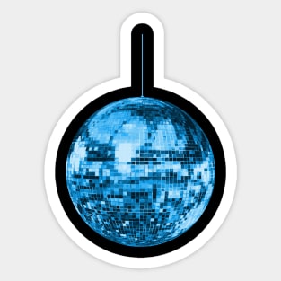 1970s Blue Disco Ball Sticker